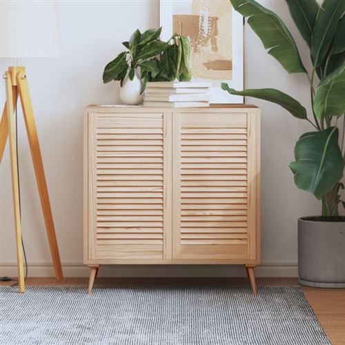 vidaXL Portes à persiennes 2 pcs Bois de pin massif 69x39,4 cm