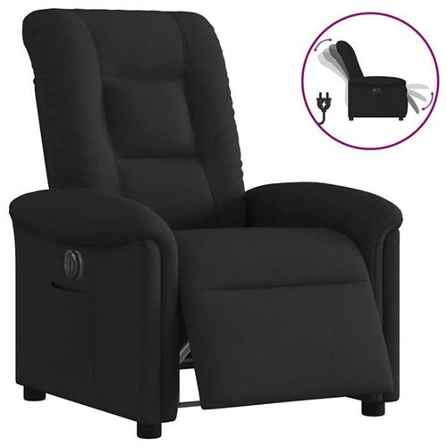 Non Communiqué Noir Vidaxl Fauteuil Réglable Électrique Tissu