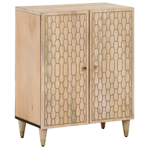 Non Communiqué Bois Vidaxl Armoire Latérale 60X33x75 Cm Massif De Manguier, Armoire, Armoire De Rangement, Armoire Console, Placard, Buffet De Salon