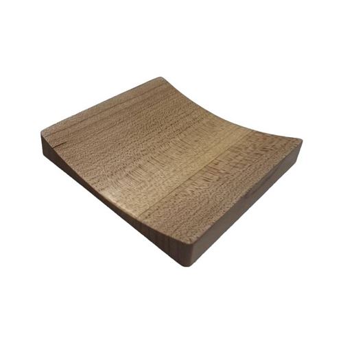 Bouton de porte carré concave 65X65 mm façon hêtre