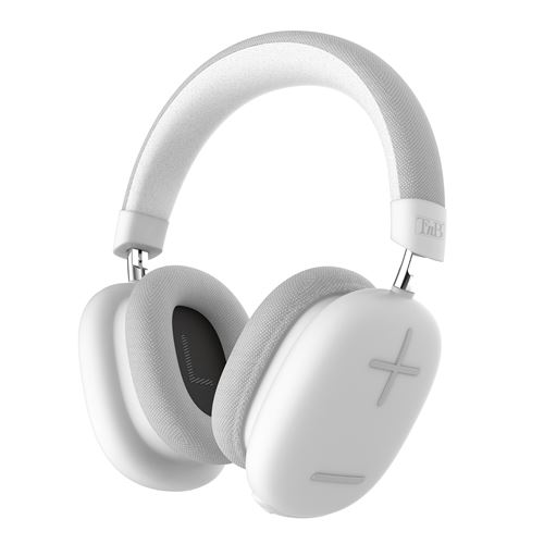 T'Nb Bounce Max - Écouteurs Avec Micro - Circum-Aural - Bluetooth - Sans Fil, Filaire - Jack 3,5Mm - Isolation Acoustique - Blanc, Gris