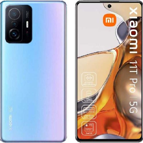 Xiaomi 11T Pro - 5G smartphone - double SIM - RAM 8 Go / Internal Memory 256 Go - écran OEL - 6.67"" - 2400 x 1080 pixels (120 Hz) - 3 x caméras arrière 108 MP, 8 MP, 5 MP - front camera 16 MP - bleu céleste État correct - N/A reconditionné disponible sur Fnac