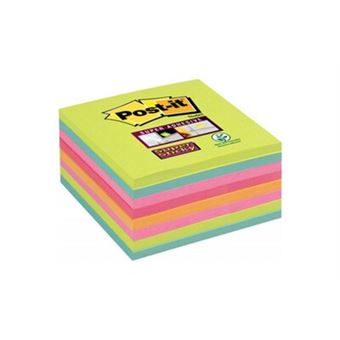 Post-it Bloc-note Super Sticky Notes 76 x 76 mm assorti