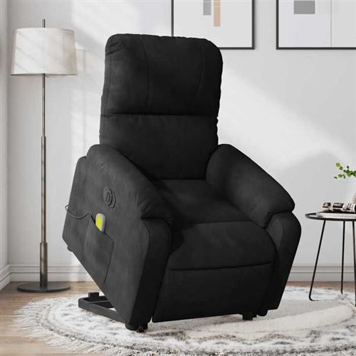 Non Communiqué Noir Vidaxl Fauteuil De Relaxation, Massage, Inclinable Électrique Réglable Tissu Microfibre