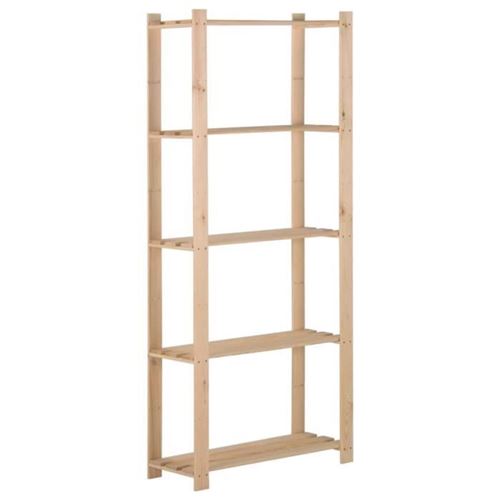 Non Communiqué Marron Vidaxl Étagère De Stockage 5 Niveaux 80X28,5X170 Cm Bois De Pin Massif