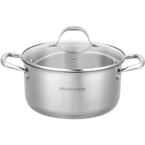Am3549 Arthur Martin Marmite 24 Cm Avec Couvercle – Acier Inoxydable – Tous Feux Dont Induction