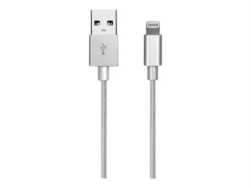 SBS Gold Collection TECABLEUSBIP5BS - Câble Lightning - Lightning mâle pour USB mâle - 1 m - blindé - métal - pour Apple iPad/iPhone/iPod (Lightning)