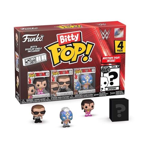 Non Communiqué Wwe - Pack 4 Figurines Bitty Pop! Razor Ramon 2,5 Cm