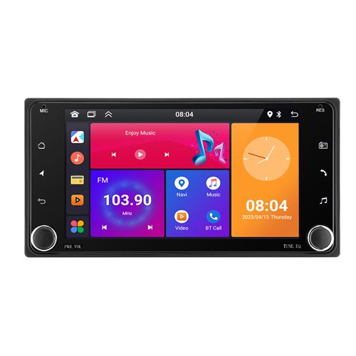 Autoradio Gearelec 7 Pouces Android pour Toyota Corolla avec carplay GPS RDS FM AM 2+32GO