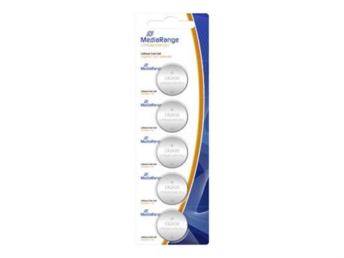 MediaRange - Batterie 5 x CR2430 - Li - 340 mAh