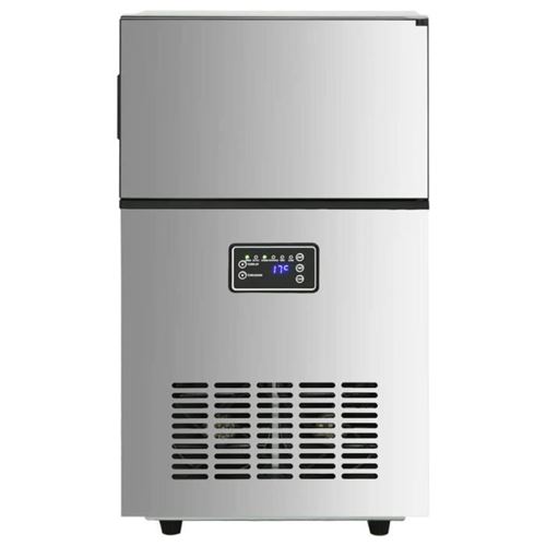 Non Communiqué Gris Machine À Glaçons - Vidaxl - Argentée - 45 Kg De Glace Par Jour - Indicateur Lumineux Intelligent