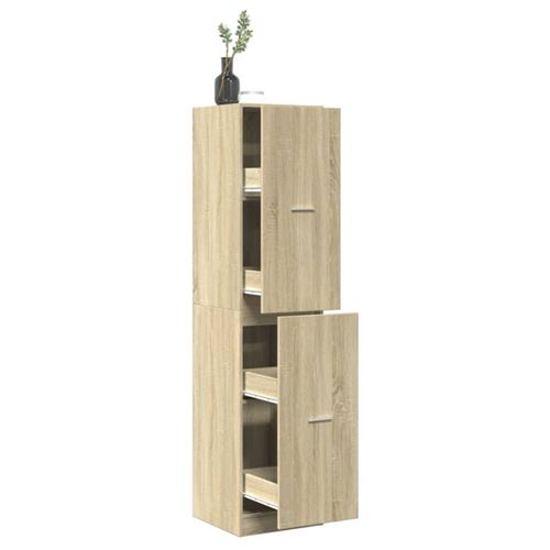 Armoire d apothicaire chêne sonoma bois d ingénierie