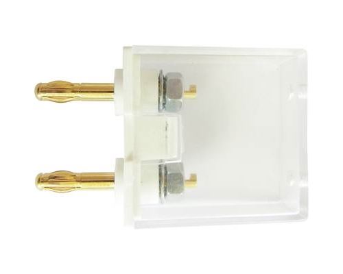Schnepp G1 2AU Adaptateur de mesure Banane mâle 4 mm - femelle 4 mm empilable blanc