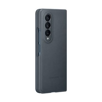 Coque en cuir pour Samsung Galaxy Z Fold 4 Gris anthracite