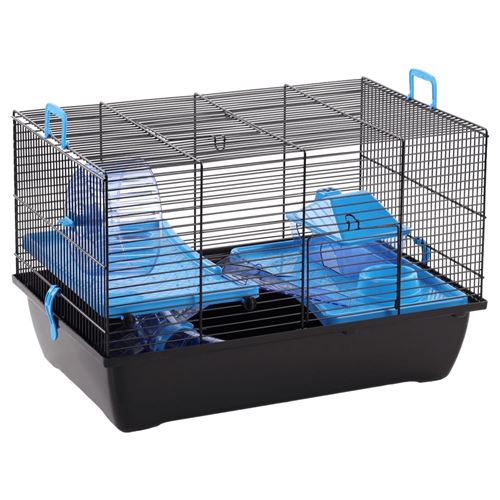 Meilleurs prix pour FLAMINGO Cage pour hamsters Jaro 2 50,5x33x32,5 cm Noir et bleu