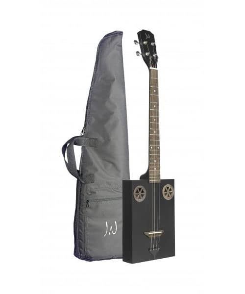 J. Neligan CASK-FIRKCOAL - Cigar Box Guitar acoustique - 4 cordes, table en sapelli, série Cask