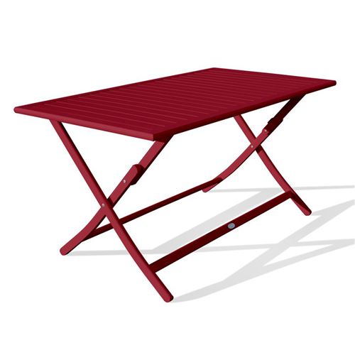 Generique Rouge Table De Jardin Pliante "Marius" 140Cm Carmin - Image 3