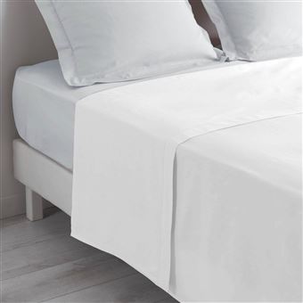 Drap plat Biolina en coton biologique blanc 240x300 - 1