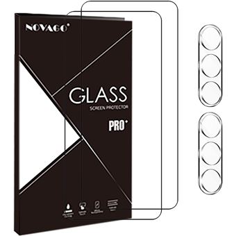 2 Films écran verre trempé pour Samsung Galaxy S24 5G résistant incurvé + 2 films caméra objectif arrière - 1