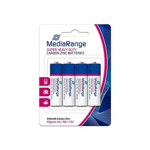Piles AA - 1.5V non-rechargeables MediaRange Zinc-Carbone - MRBAT144
