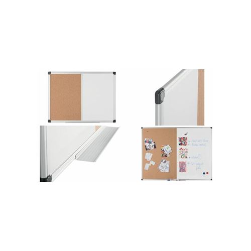 Bi-Office Tableau mixte, tableau blanc / liège, 900x600 mm