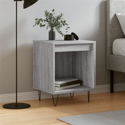 Vidaxl Gris Table De Chevet - Sonoma - Image 3