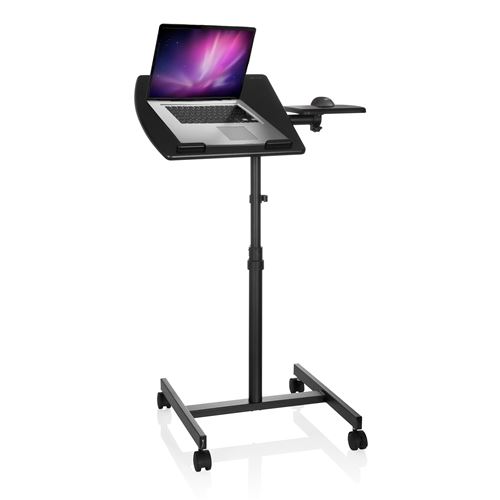 Table haute/Support ordinateur portable à rouleaux VM-SL noir