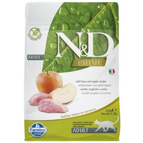 Aliments pour chat Farmina N&D Prime Cat Boar Adulte Pomme 300 g