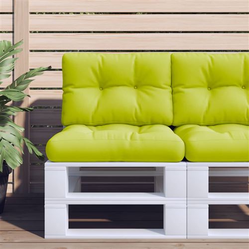 Vidaxl Vert Palletkussens 2 St Stof Felgroen360678 - Image 2