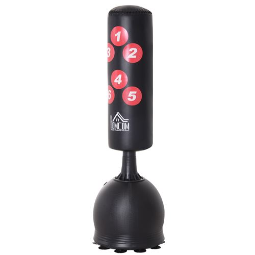 HOMCOM Sac de frappe boxe sur pied punching ball autoportant