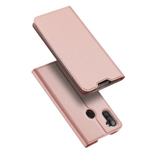 Etui en PU avec porte-carte or rose pour votre Samsung Galaxy M11