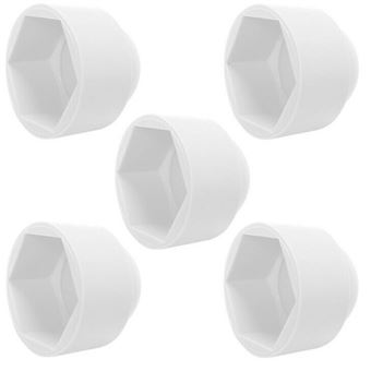 5x cache écrou blanc M10 x clé hexagonale 17mm plastique capuchon  protection vis tête hexagonal - Clous vis et fixations - Achat & prix