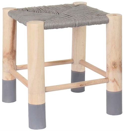 The Home Deco Factory - Petit tabouret tendance pieds teintés Gris