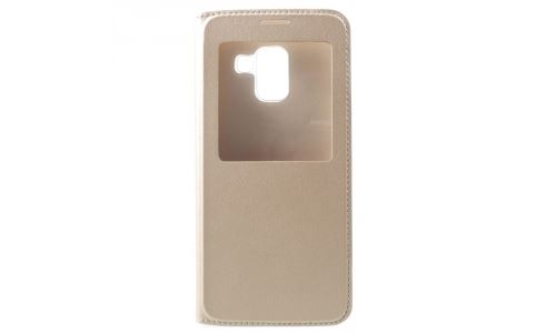 Etui latéral S-View gold pour Galaxy A8-2018