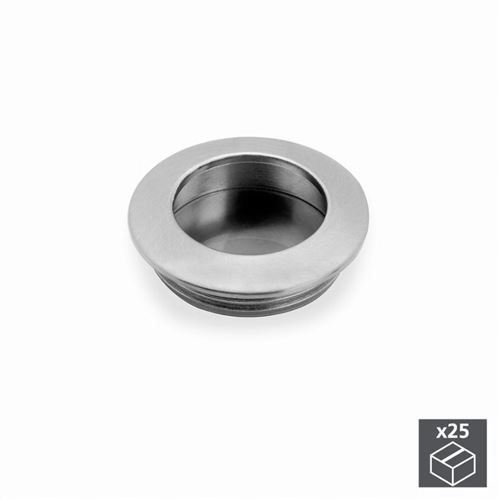 Lot de 25 poignées pour meuble Oregon EMUCA en zamak finition nickel satiné - 9161551