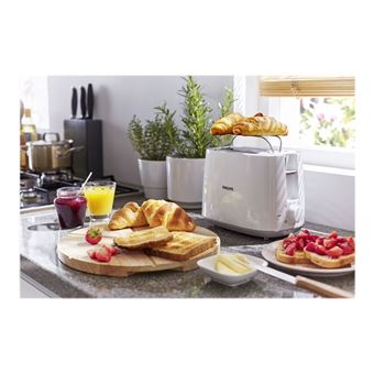 Philips Daily Collection HD2582 - Grille-pain - 2 tranche - 2 Emplacements - blanc - 1