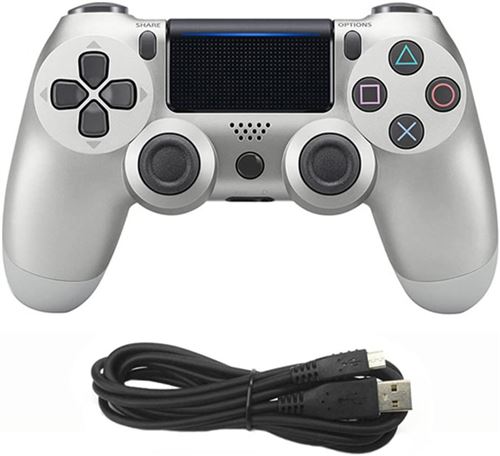Manette pour ps4 dualshock 4.0 V2 argent