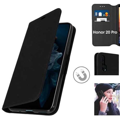 Etui Porte Carte pour Honor 20 Pro - Noir