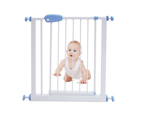 Barrière Ajustable pour Porte, Barrière de Sécurité pour Bébé, 74 à 87cm, Blanc, Largeur: 74-87 cm