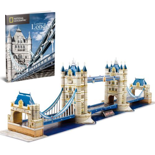 CubicFun Puzzle 3D UK Londres Tower Bridge Architectures Kit Pont Modèle pour Enfants et Adultes