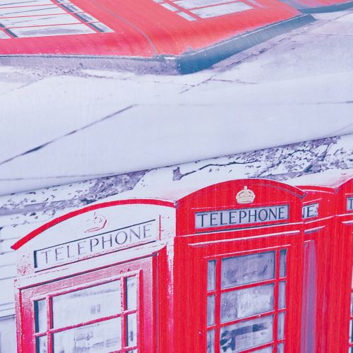 Paris Prix - Boîte De Rangement Pliable london 76cm Blanc & Rouge