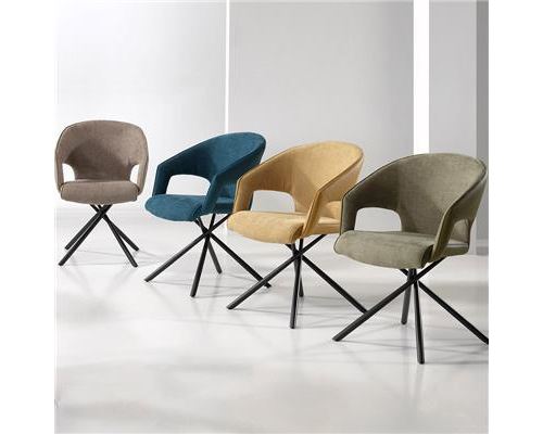 Fauteuil vert design LENORA (lot de 2) - Vert