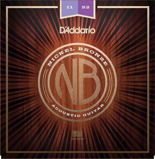 Daddario Bronze D'addario And Co Nb1152 Nickel Custom Light 11-52 Jeux De Cordes Folk 012 - Image 1