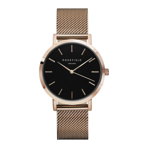 Rosefield The Mercer Black Rose Gold montre MBR-M45