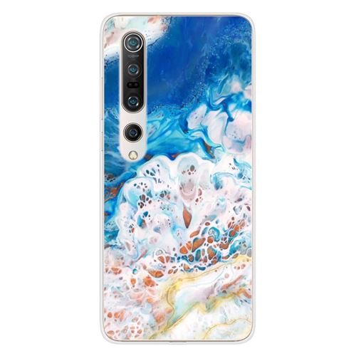 Coque en silicone imprimée compatible Xiaomi Mi 10 Mi 10 Pro Marbre océan