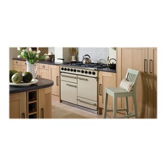 Falcon PKR 1092 Deluxe - Cuisinière (four à deux étages) - pose libre - largeur : 109.2 cm - profondeur : 67 cm - hauteur : 91.2 cm - avec système auto-nettoyant - crème