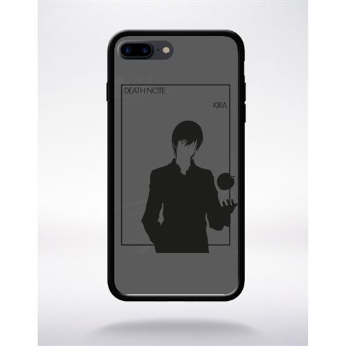 Coque death note kira compatible apple iphone 7 plus bord noir silicone