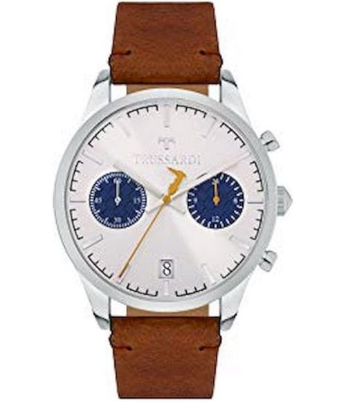 Trussardi Montre Homme R2471613004 ChronographeArgent, Blanc