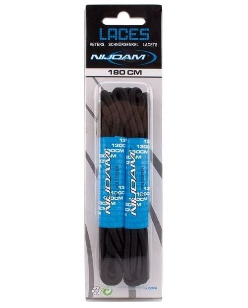 NIJDAM Vos lacets autour de 2 paires NOIR 180 CM