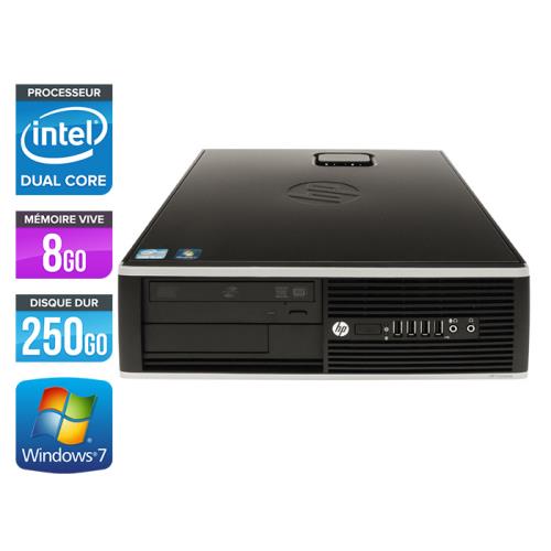 Unité centrale HP Elite 8200 SFF - Noir - Intel Pentium G840 / 2.80 GHz - RAM 8 Go - HDD 250 Go - DVD - Gigabit Ethernet - Windows 7 Professionnel